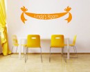 Birds Ribbon Customized Name Children Wall Decals Baby Nursery Name Wall Stickers